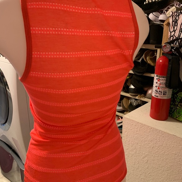 Brand new Bebe bight coral tank top w/rhinestones - Picture 3 of 3